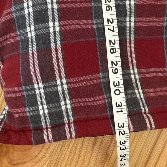 Wrangler Fleece Flannel Sherpa Shacket Mens Jacket Red Plaid cabin Core 2XLT - Picture 12 of 13